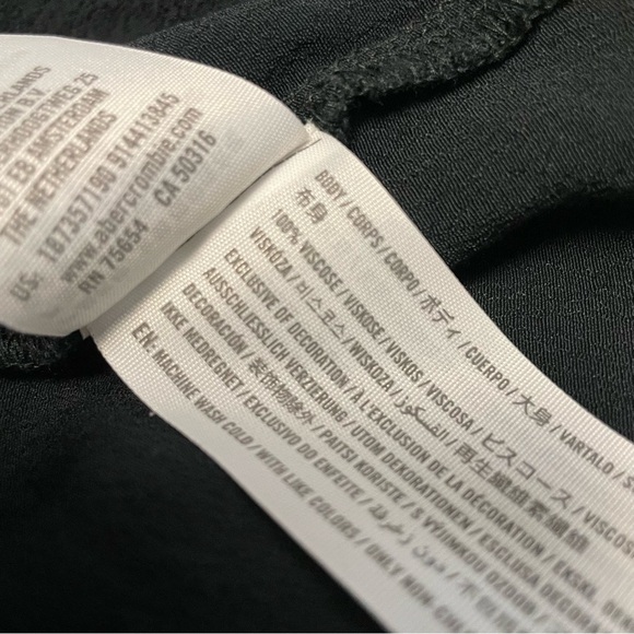 Abercrombie & Fitch Black Tie Front Sheath Dress Women’s XS - Picture 5 of 7